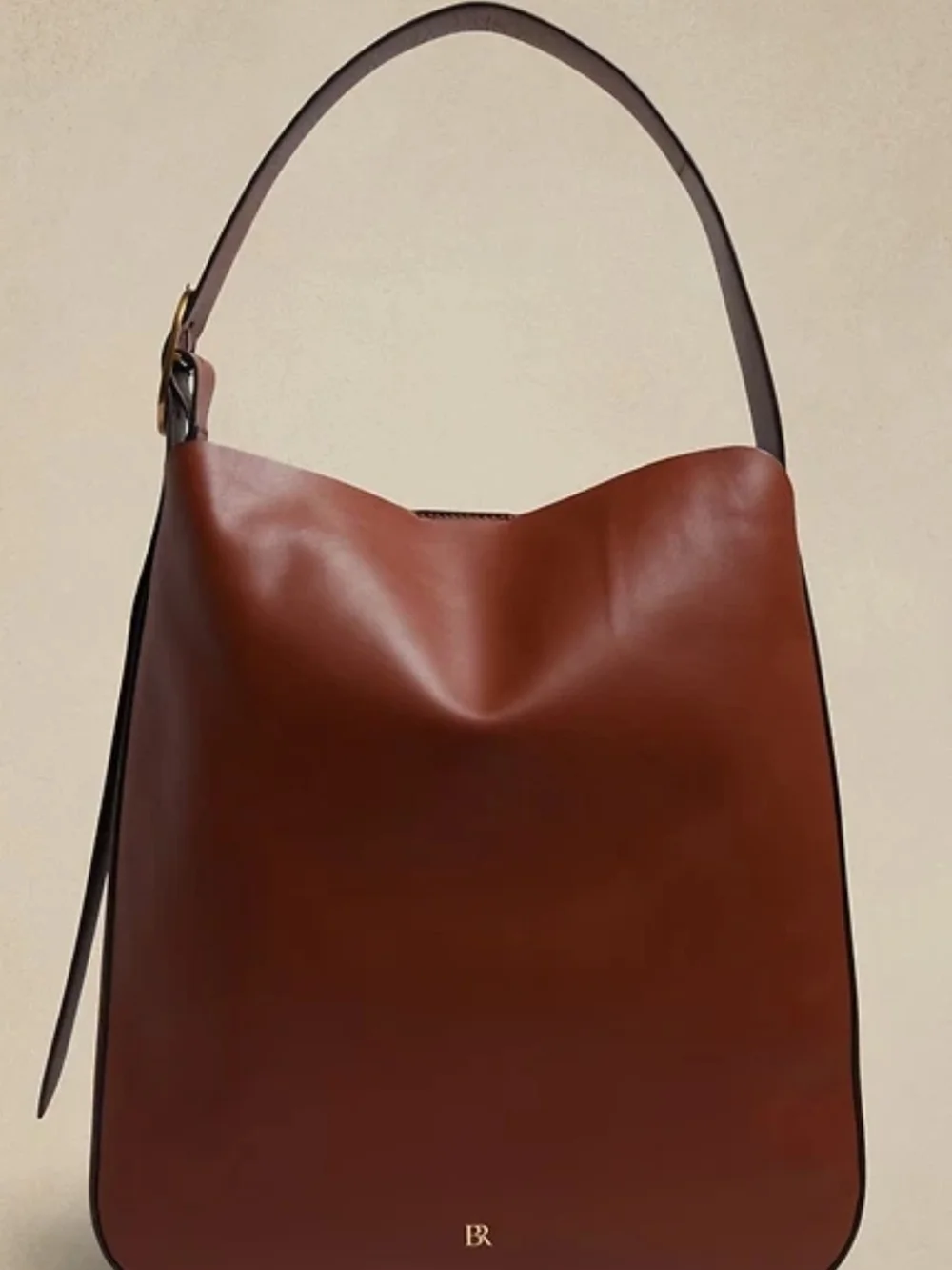 Banana Republic Factory Tan/Brown Leather Shoulder Hobo Bag